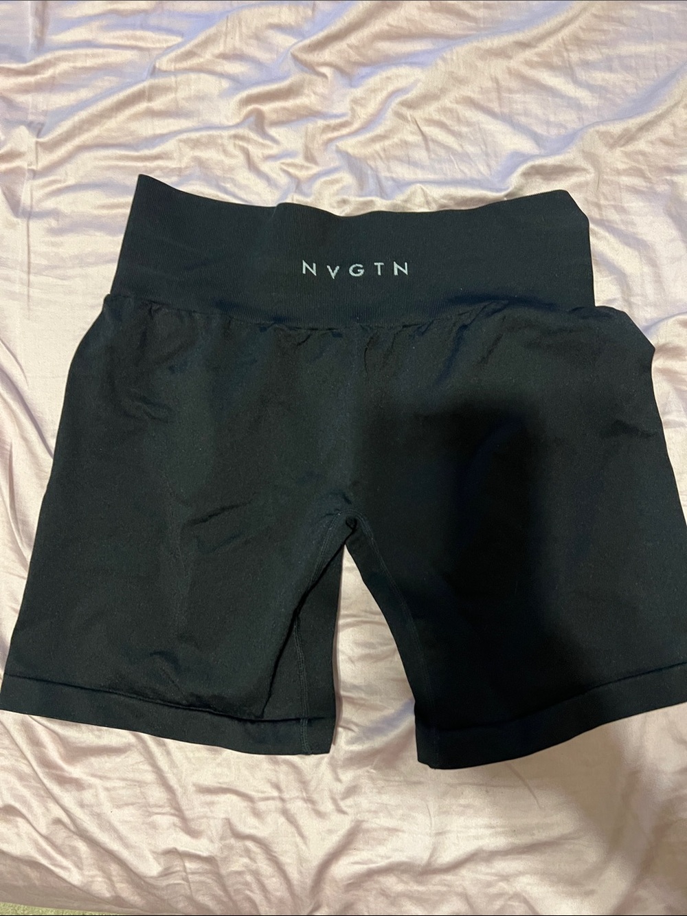 NVGTN Black High-Rise Bike Shorts